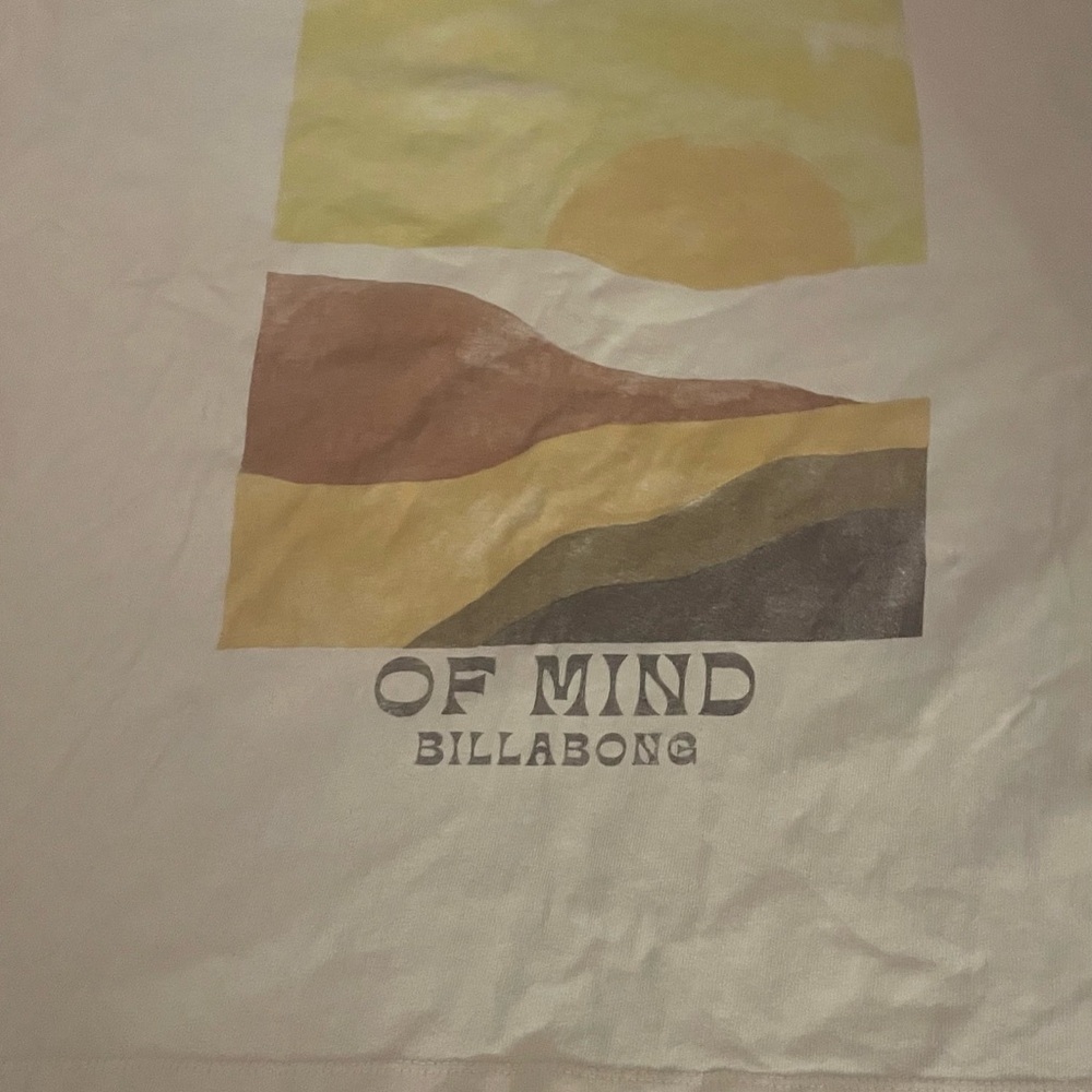 Billabong Cream and Yellow Tee